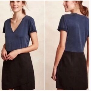 Anthropologie Dolan Left of Center Horizon Color Block Dress Size Small Petite